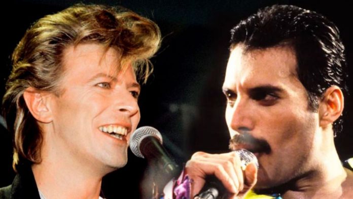 David Bowie and Freddie Mercury